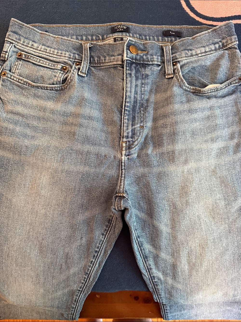 J. Crew Men's Light Wash Blue Slim Straight Jeans